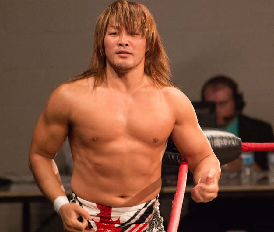 Hiroshi Tanahashi Wrestling Match Intensity Wallpaper
