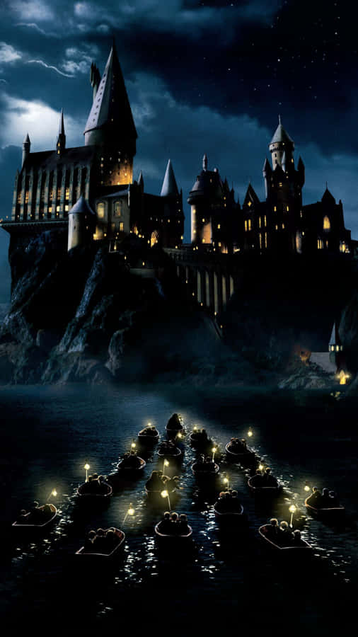 Hogwarts Castle At Night Wallpaper