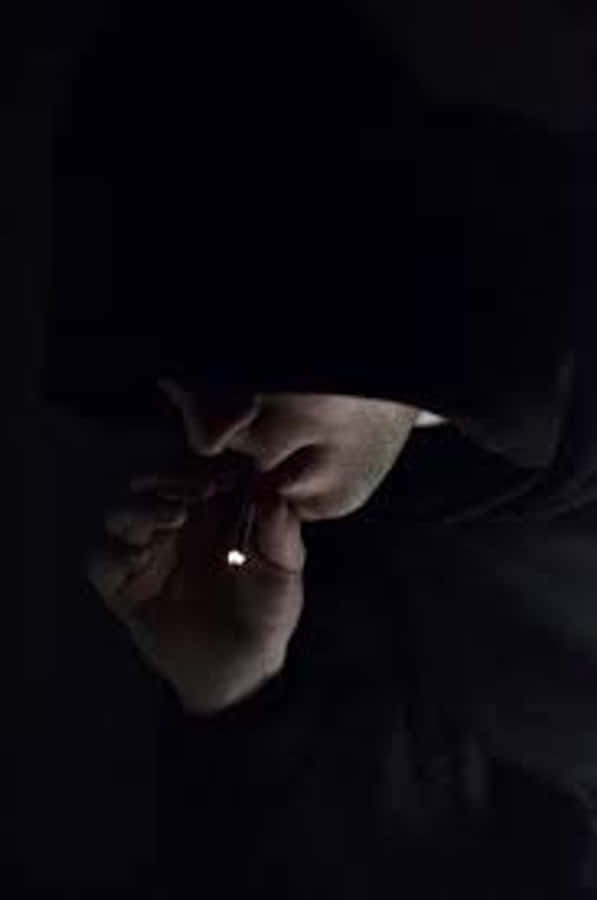 Hooded Cool Sad Boy Smoking Wallpaper