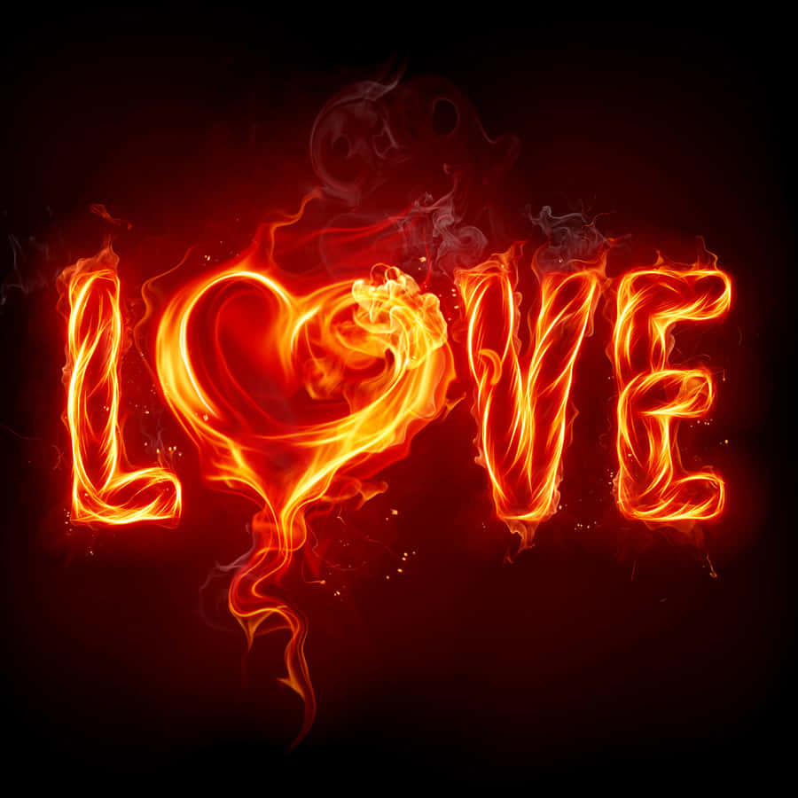 I Love Pfp Flaming Wallpaper