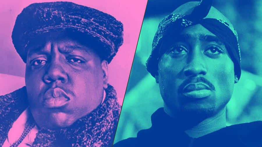 Iconic Hip Hop Duo 2pac And Biggie Smalls Wallpaper