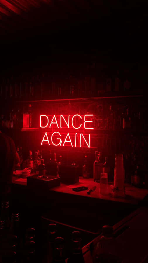 Inspirational Neon Light Quote On A Dark Background Wallpaper