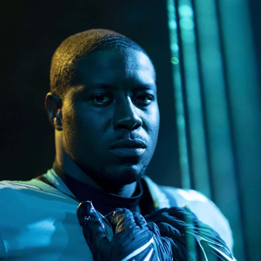 Intense_ Gaze_in_ Blue_ Lighting Wallpaper