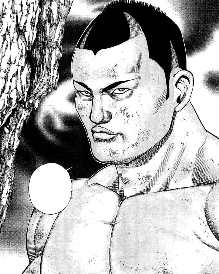 Intense Manga Character Glare Wallpaper