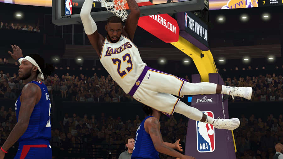 Intense Nba 2k20 Battle On Court Wallpaper