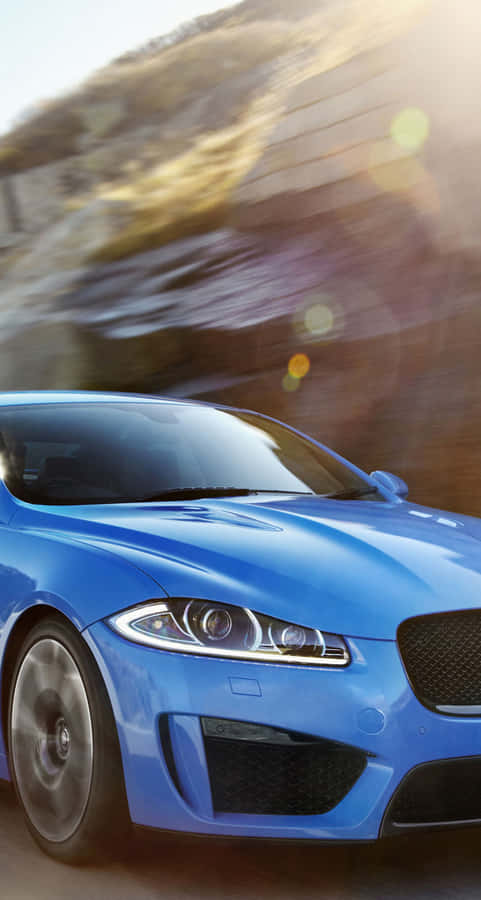 Jaguar Xf Blue Audi Iphone Wallpaper