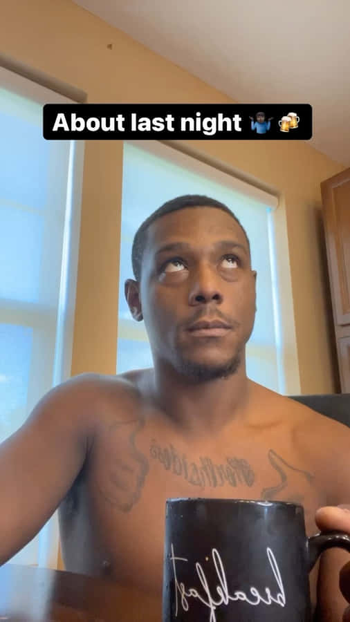 Jamahal Hill Drinking Coffee Wallpaper