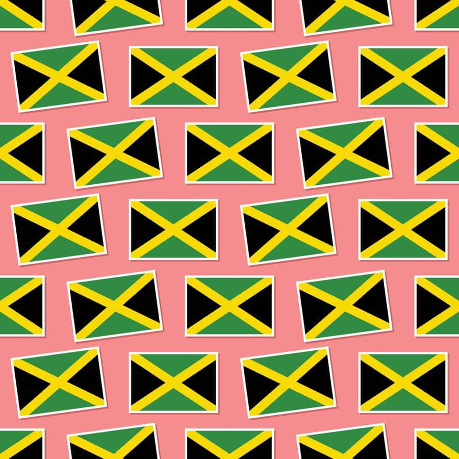 Jamaica_ Flag_ Pattern_ Background Wallpaper