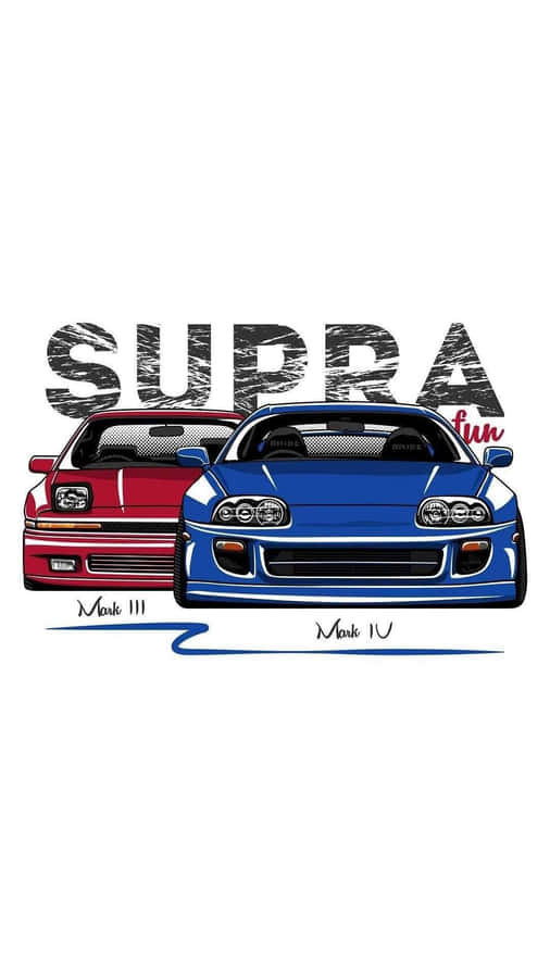Jdm Supra Parked And Ready To Race Wallpaper