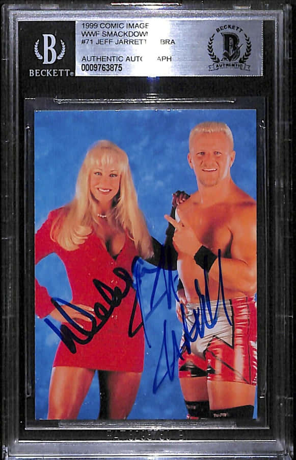Jeff Jarrett Debra Marshall Wwe Photo Card Wallpaper