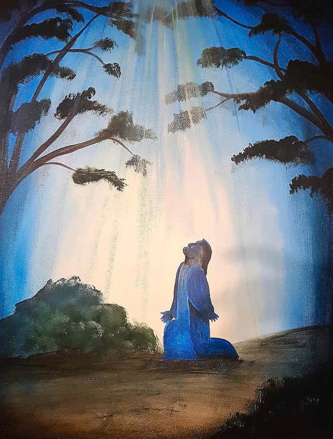 Jesus Praying In Solitude Wallpaper