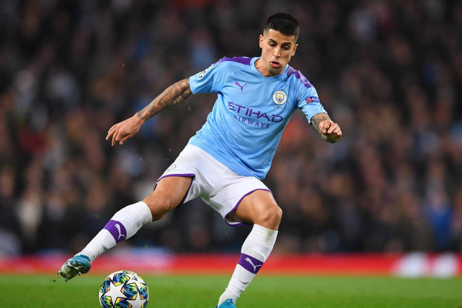 Joao Cancelo Powerful Kick Wallpaper