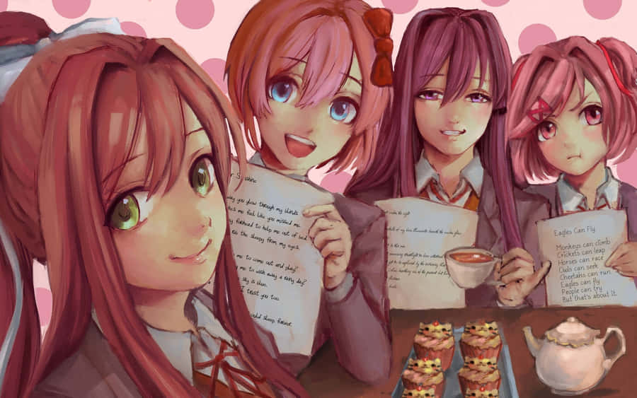 Join The Doki Doki Family And Explore The World! Wallpaper
