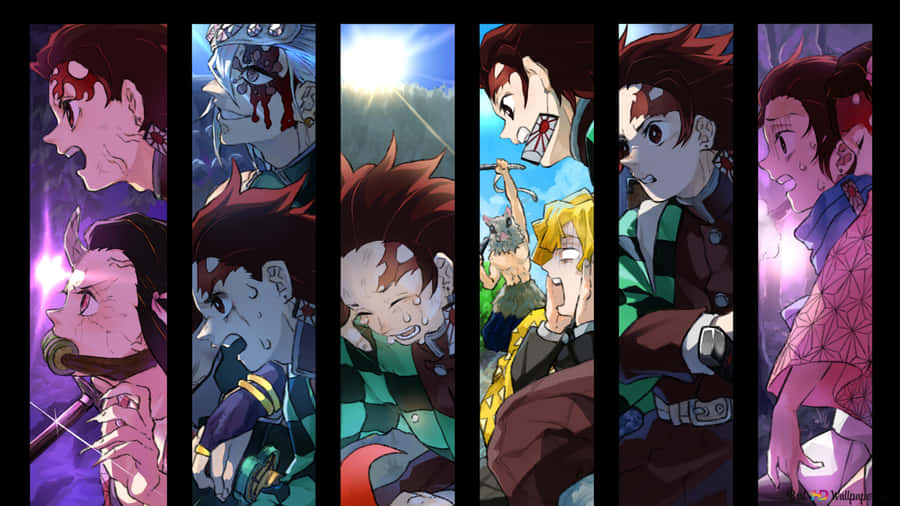 Join The Legendary Demon Slayer Group Wallpaper