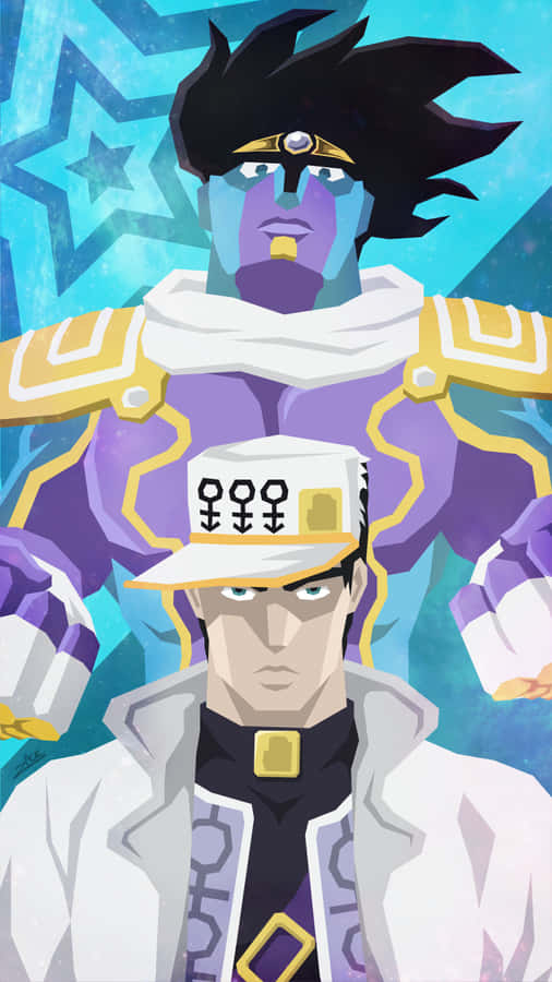 Jojos Bizarre Adventure Iphone Jotaro With Star Platinum Wallpaper