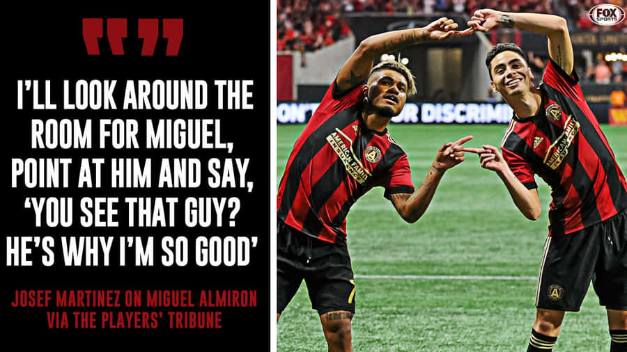 Josef Martinez And Miguel Almiron In Action For Atlanta United Fc Wallpaper