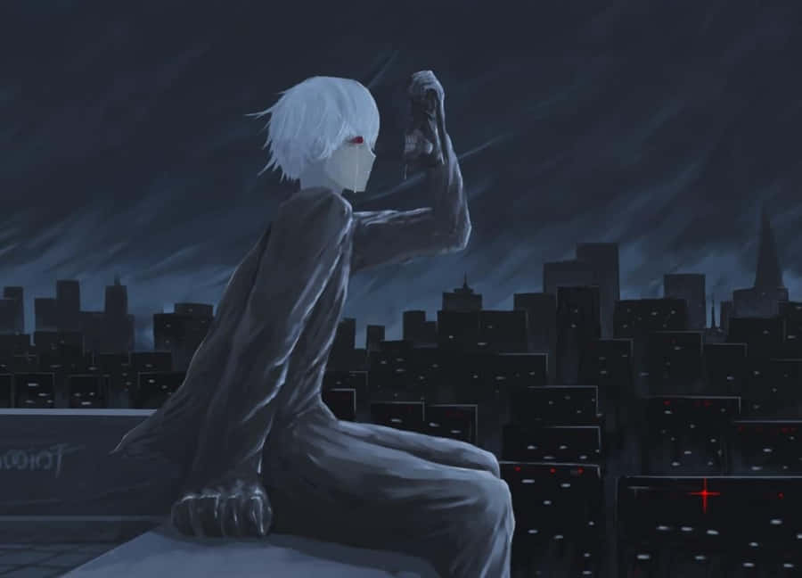 Kaneki Sad And Dark Desktop Landscape Wallpaper