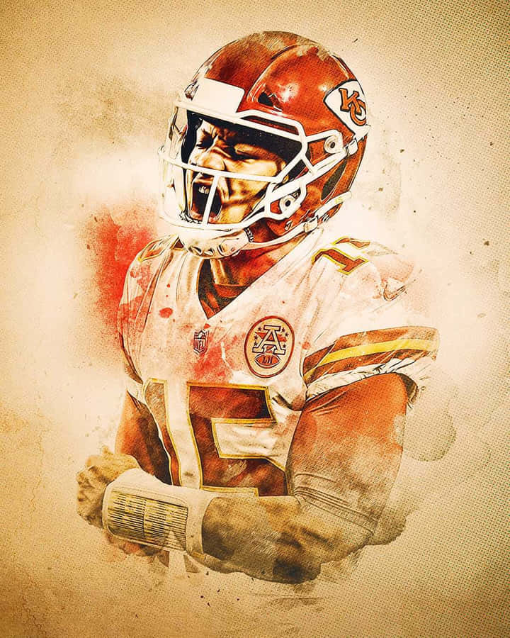Kansas City Chiefs Qb Patrick Mahomes On The Phone Wallpaper