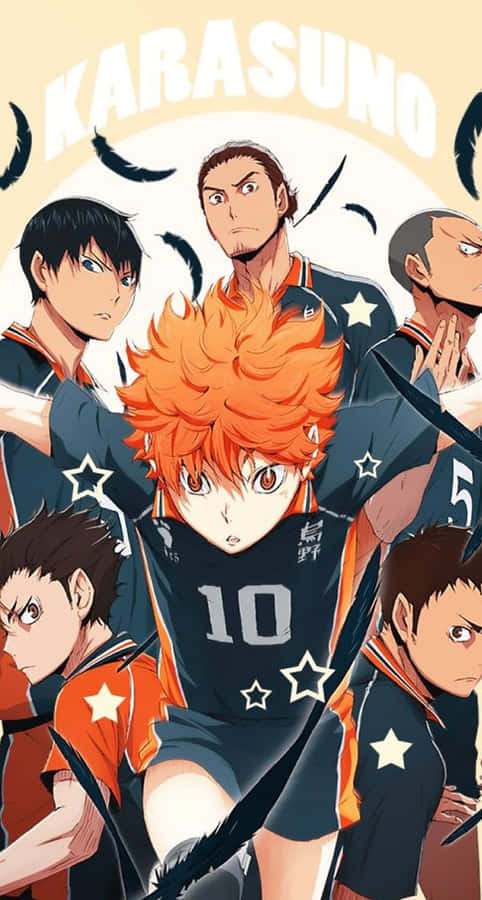 Karasuno Vallkyries Stand Together In Victory Wallpaper