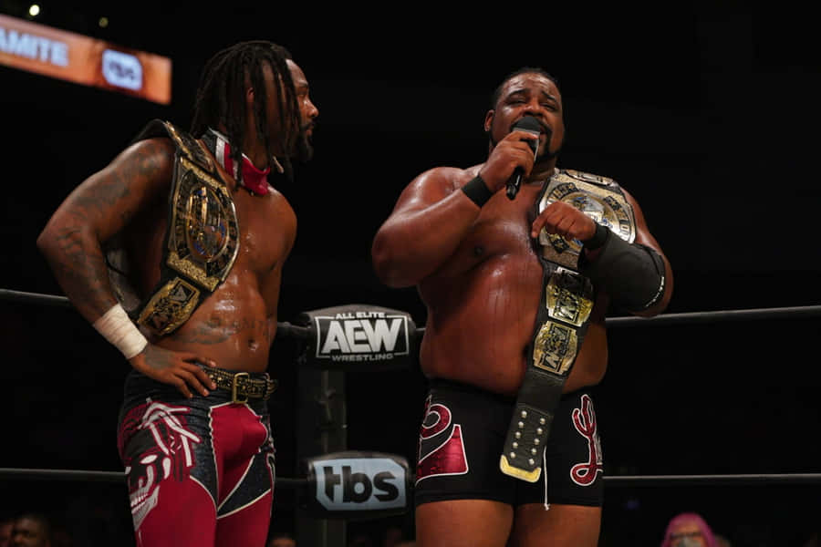 Keith Lee And Swerve Strickland - Aew Tag Team Champions Wallpaper