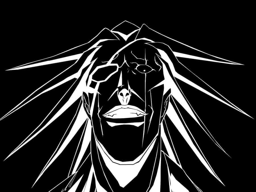 Kenpachi In Black And White Anime Pfp Wallpaper