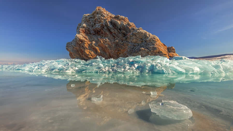 Lake Baikal Icy Wave Wallpaper