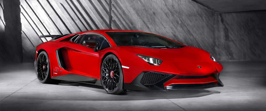Lamborghini Aventador Red Ultra Wide Hd Wallpaper