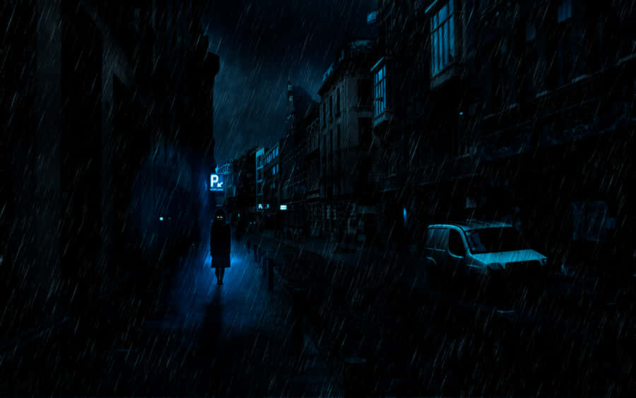 Let Your Imagination Drift With This Dark Anime Scenery Wallpaper