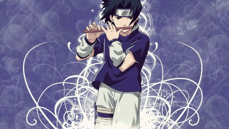 Limited Edition Blue Sasuke Figure Wallpaper