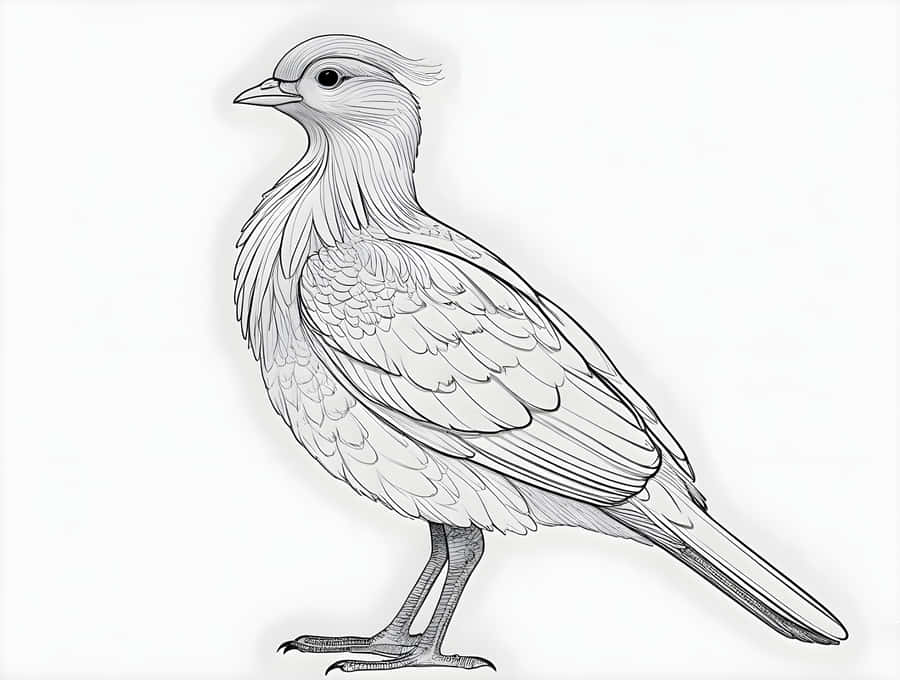Line Art Bird Wallpaper