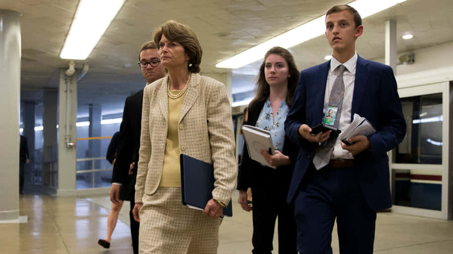 Lisa Murkowski Walking With Staff Wallpaper