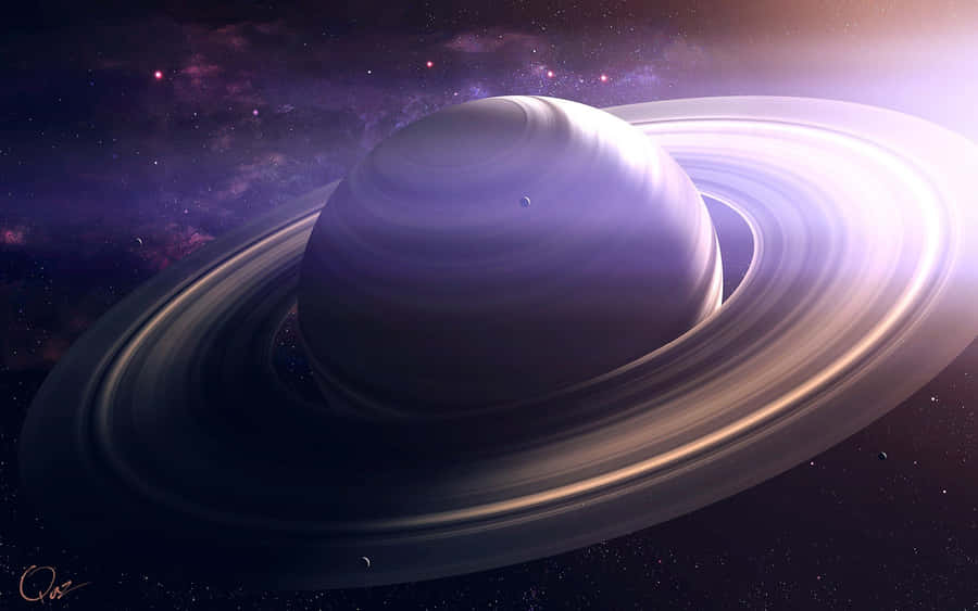 Look At The Beauty Of This Starry Night As The Galaxy Shines Against The Backdrop Of A Distant Planet. Wallpaper