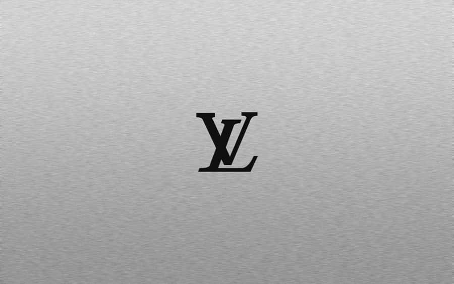 Louis Vu Logo On A Silver Background Wallpaper