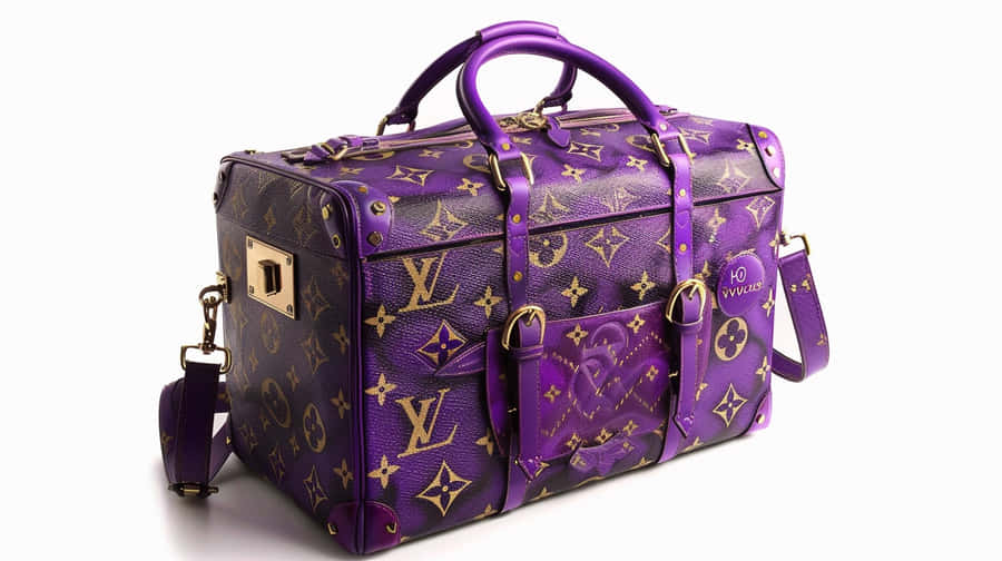 Louis Vuitton Purple Monogram Luggage Wallpaper