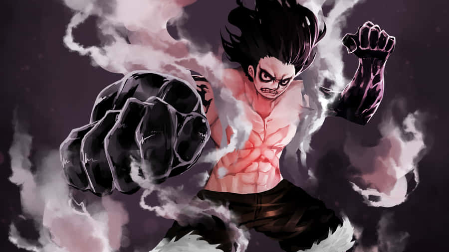 Luffy Gears Up For The Challenge Ahead Wallpaper