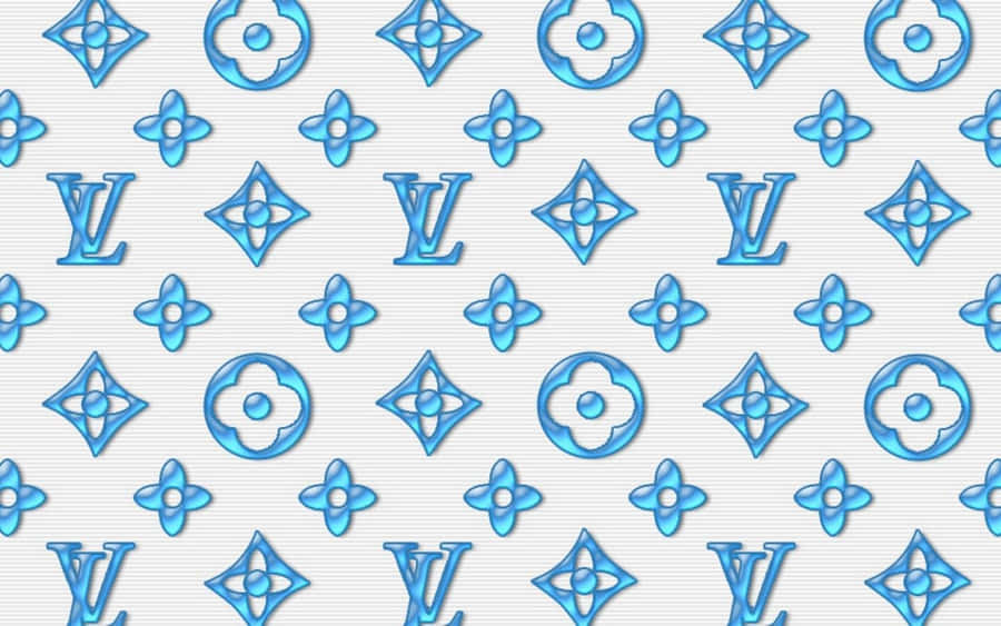 Luxury In Blue – Louis Vuitton Blue Collection Wallpaper