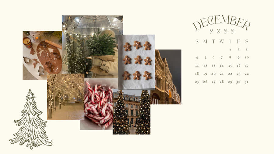 Magical Calendar Christmas Mac Aesthetic Wallpaper