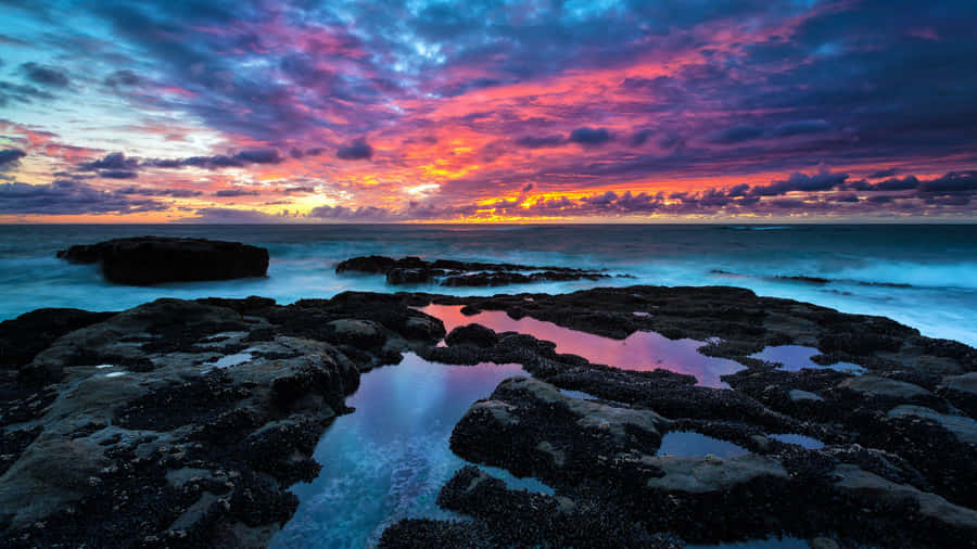 Magnificent Cloudy Sky Ocean 4k Ipad Wallpaper