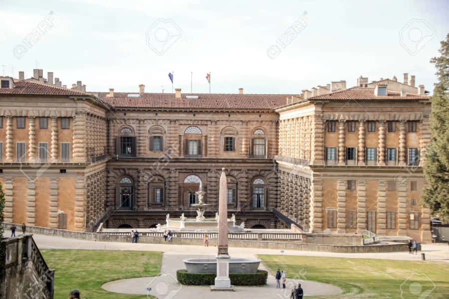 Majestic Palazzo Pitti At Sunset Wallpaper
