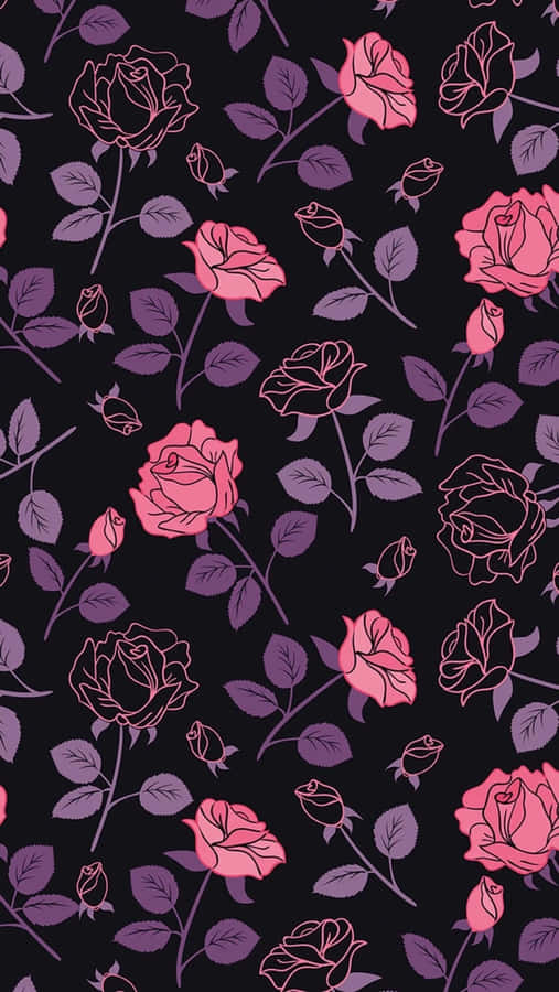 Make A Statement In Your Home With This Sophisticated Purple Gothic Pattern. Wallpaper