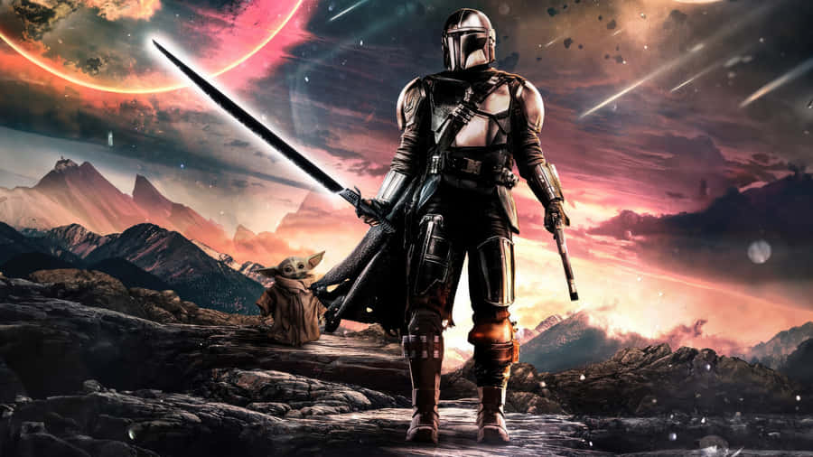 Mandalorian_and_ Grogu_ Epic_ Backdrop Wallpaper