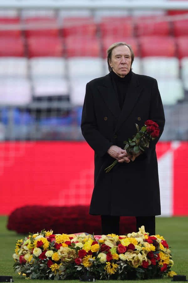 Manwith Flowersat Sports Event Wallpaper