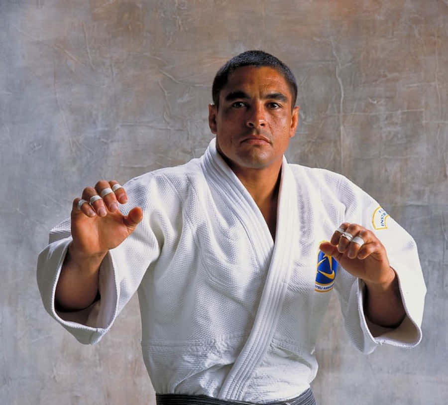 Martial_ Artist_in_ Gi_ Stance Wallpaper