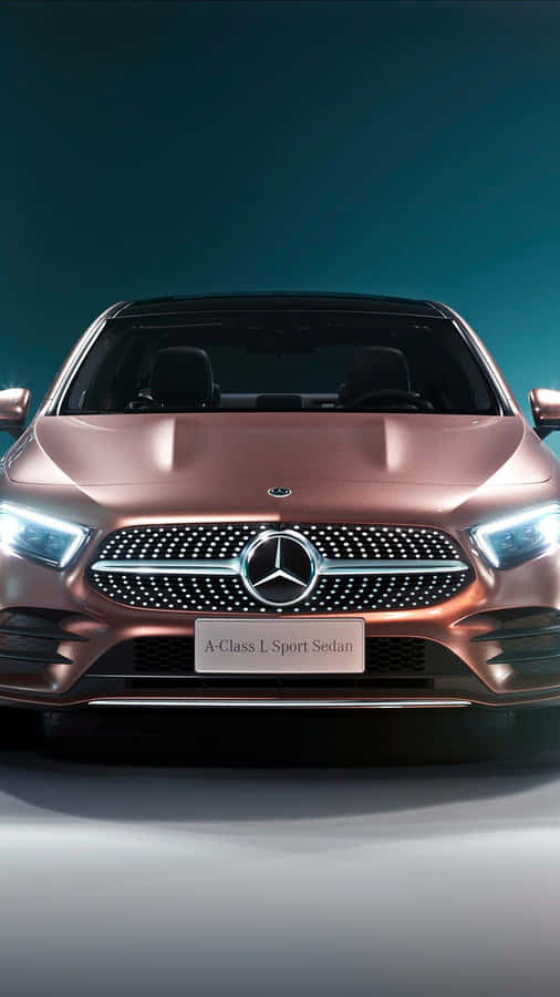 Mercedes Classic Rose Gold Iphone Wallpaper