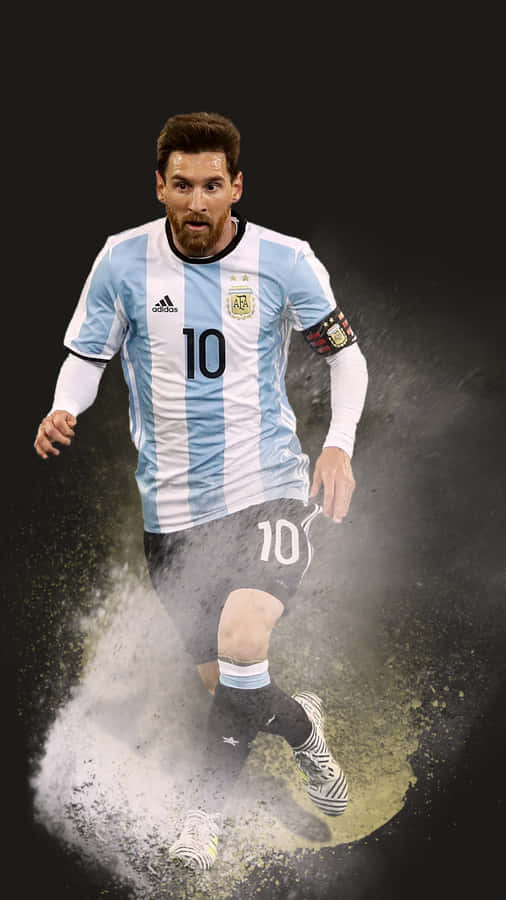 Messi Chills Out On The Field Wallpaper