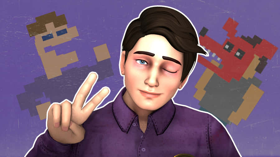 Michael Afton Peace Sign F N A F Wallpaper