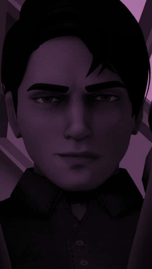 Michael Afton Purple Tint Portrait Wallpaper