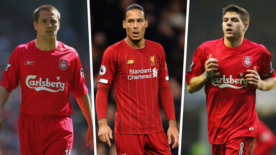 Michael Owen, Virgil Van Dijk And Steven Gerrard Wallpaper