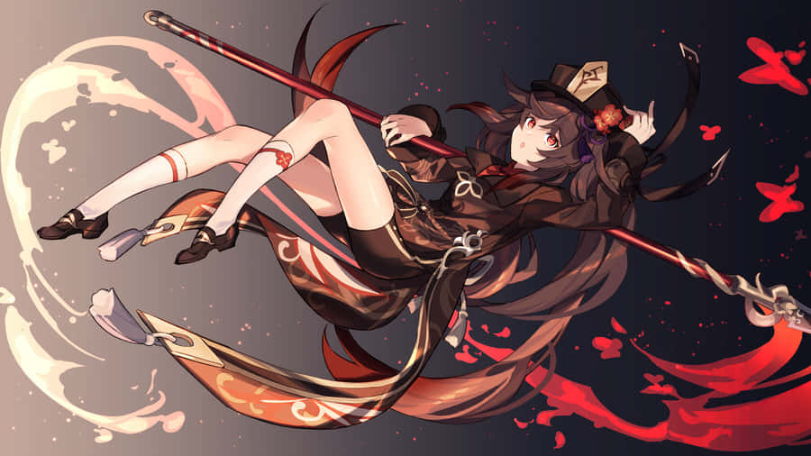 Mid-air Hu Tao Pfp Wallpaper