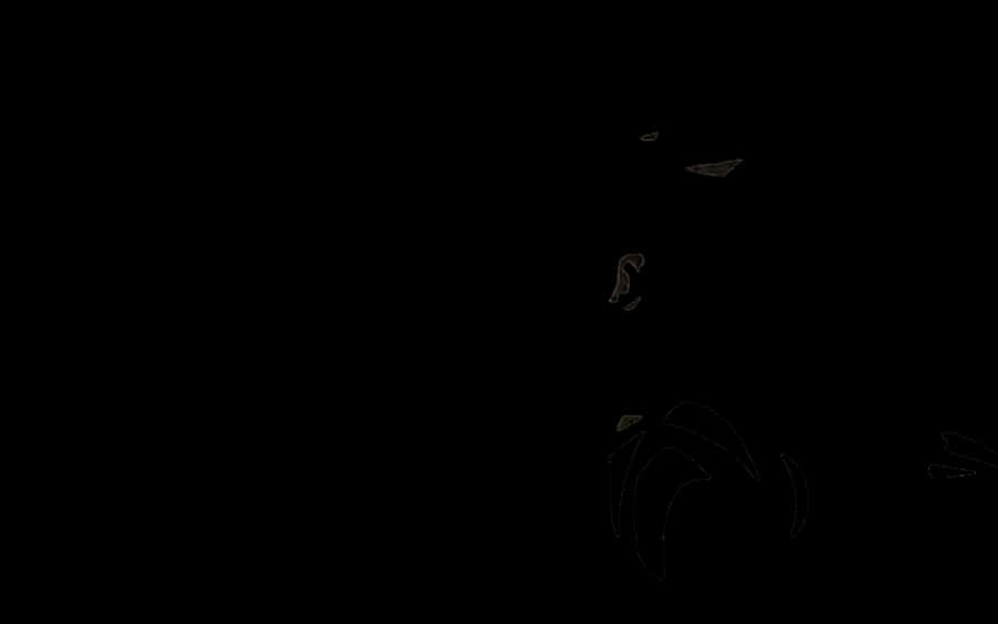 Minimalist Drawing Of Vegeta Black And White Wallpaper